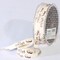 The Ribbon People Beige with Coffee Print Woven Edge Craft Ribbon 0.37" x 54 Yards